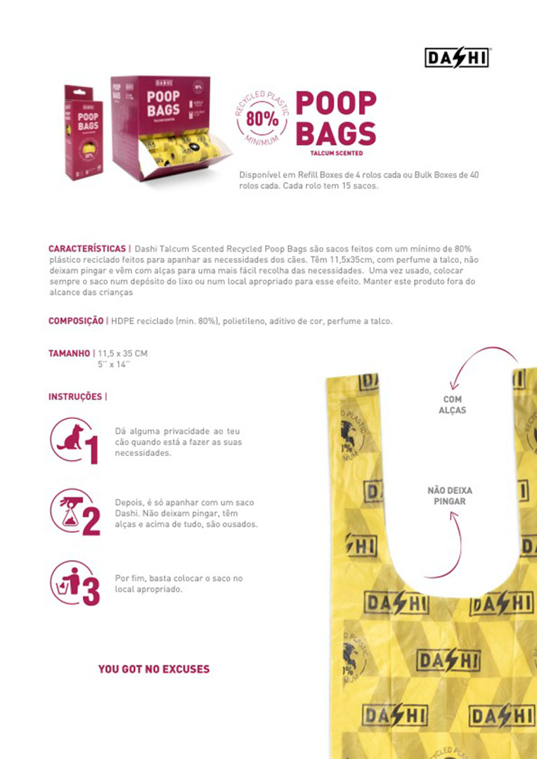 RECYCLED TALCUM SCENTED POOP BAGS
